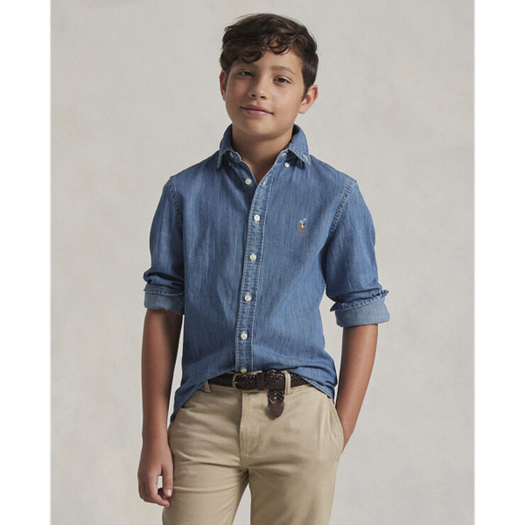 Polo Ralph Lauren Cotton Denim Shirt Blå