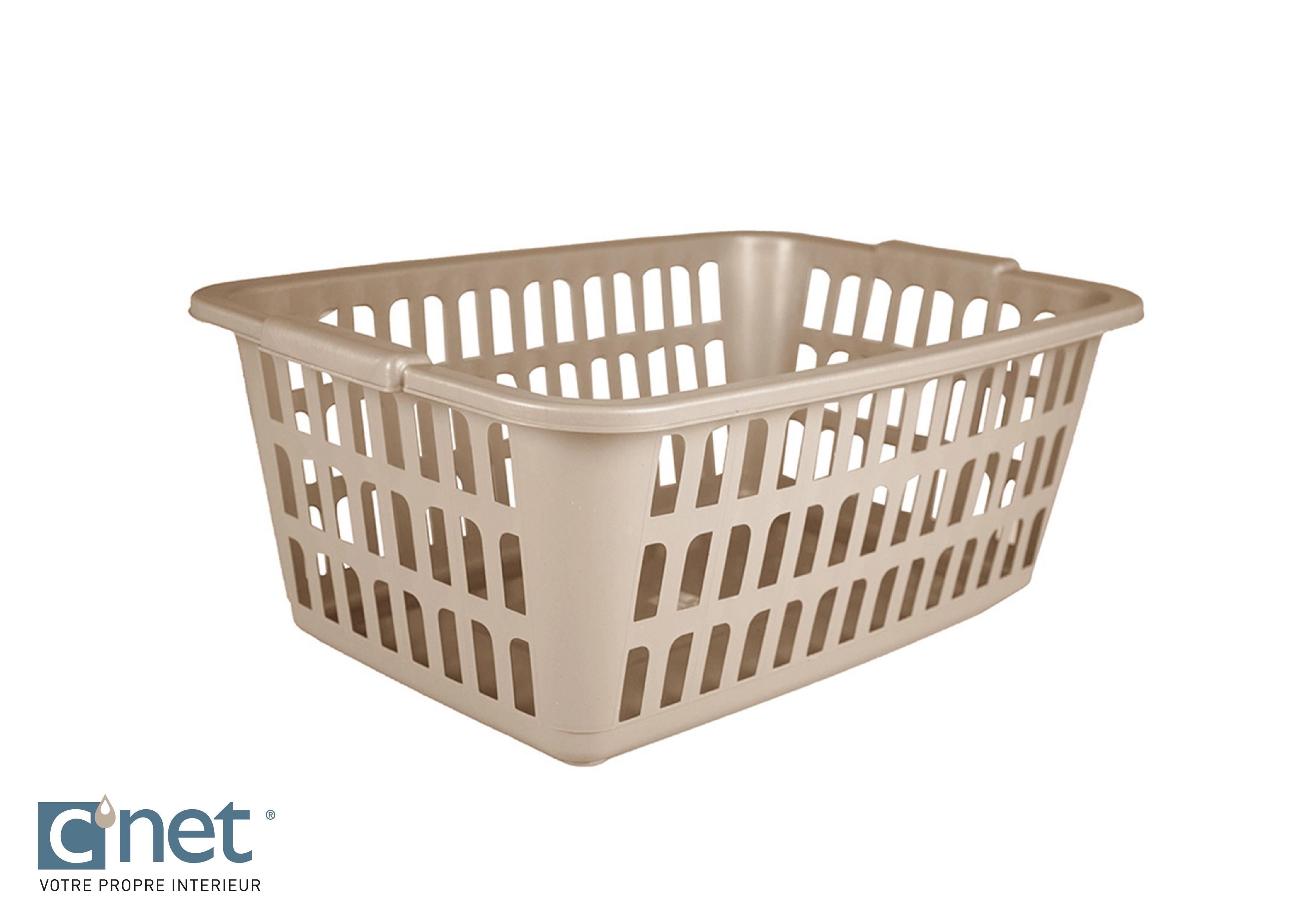 PANIER A LINGE RECTANGLE 30L GREGE