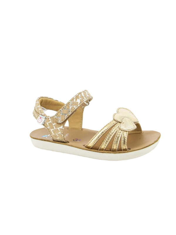 Shoo Pom - Sandales fille GOA HEART Specchio Platine