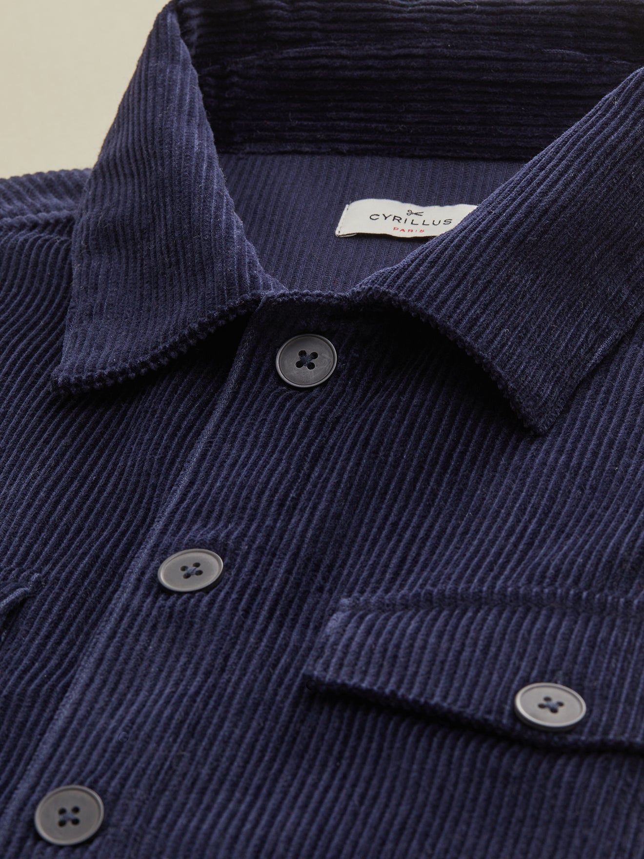 Chemise velours côtelé homme