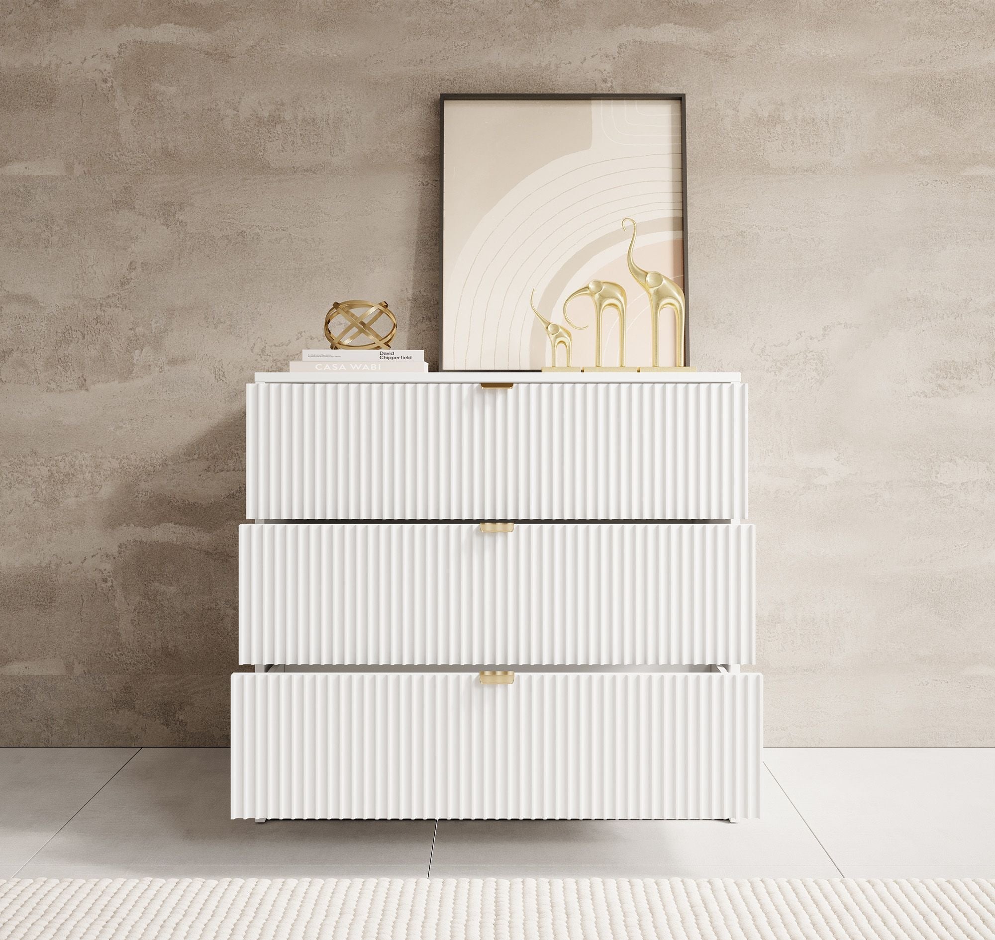 Meubella - Ladekast Tavares - Wit - 80 cm