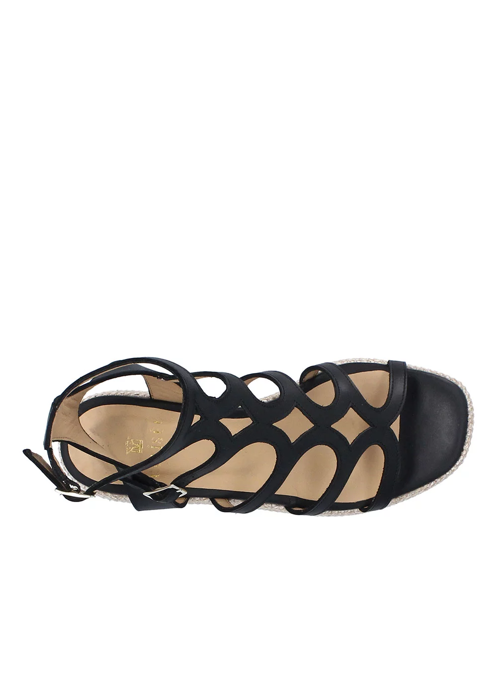 SPARTIATE TINA CUIR NOIR