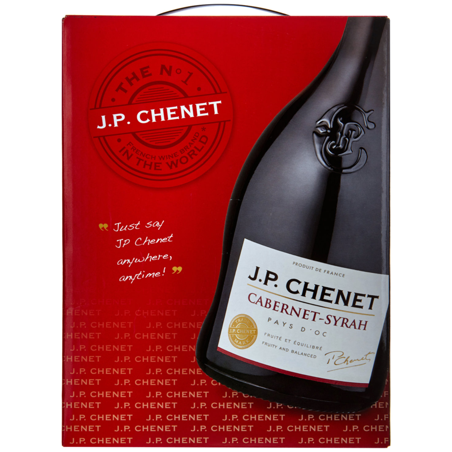 Pays d’Oc IGP Cabernet Sauvignon/Syrah J.P. Chenet, bag-in-box -300cl