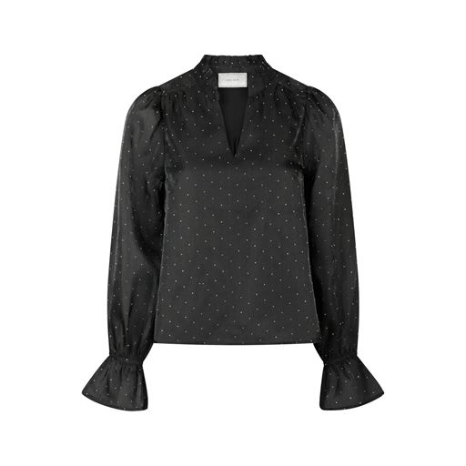 Neo Noir Amara Bedazzled Bluse, Black, 38
