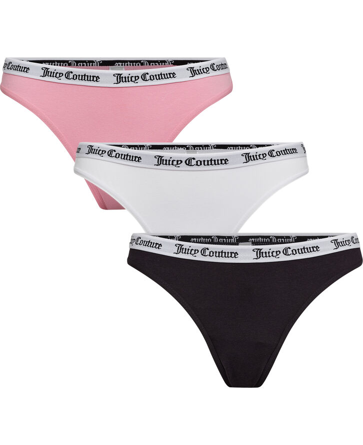 Juicy Couture DANA THONG PK * 3 Multi- white, black, begonia pink