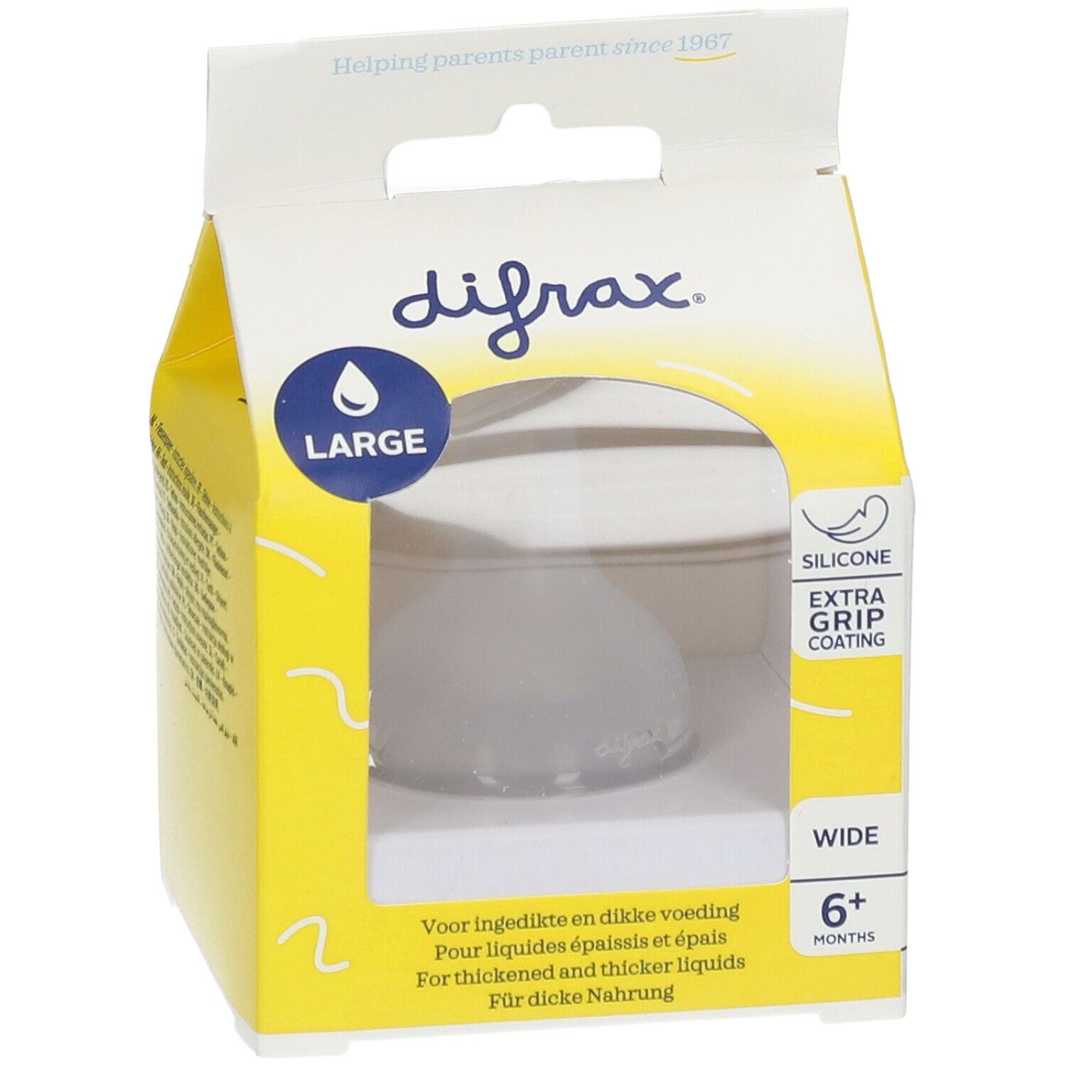 difrax® Flaschensauger Wide L +6m