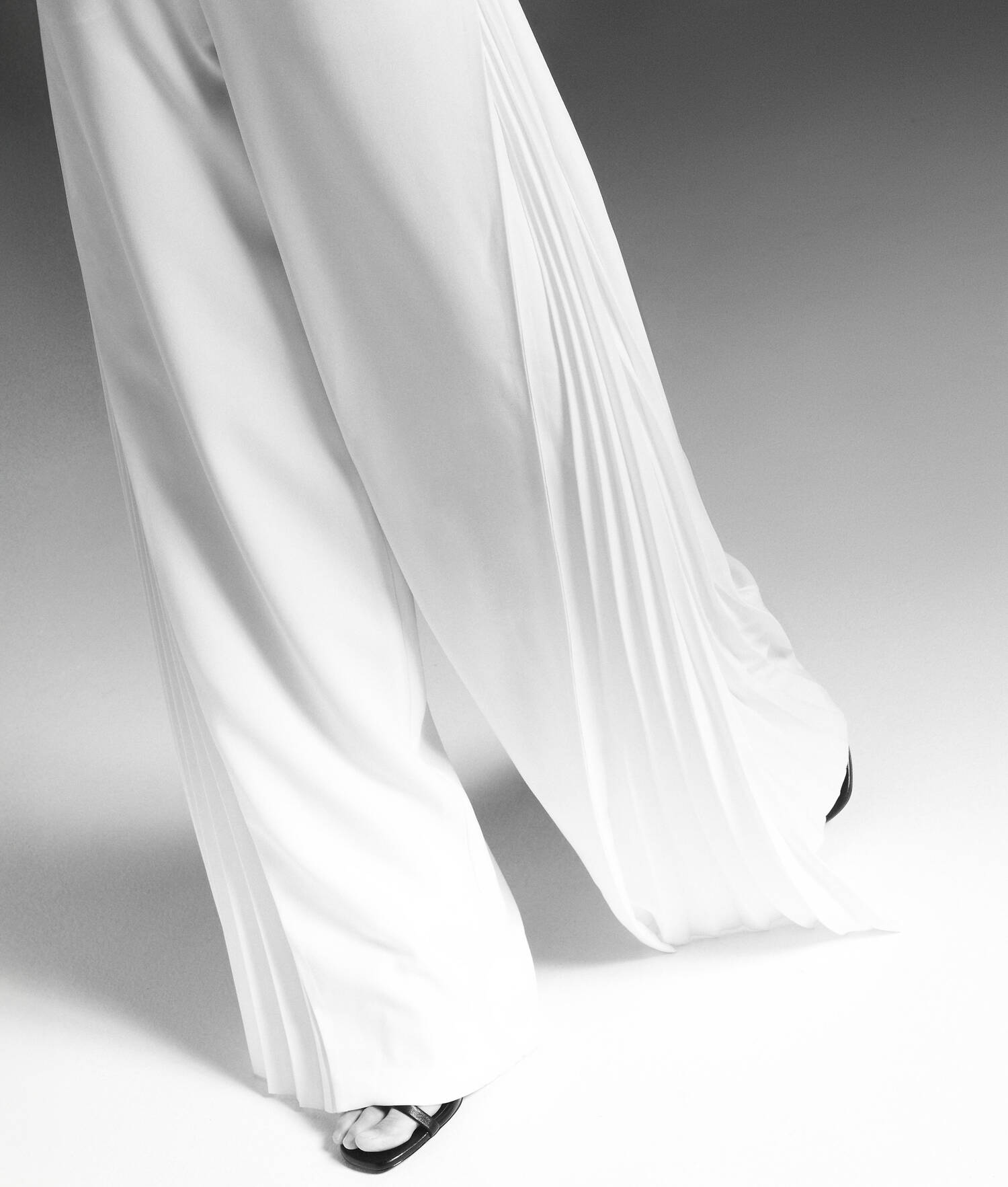 PANTALON PLISSÉ KL STUDIO - Blanc