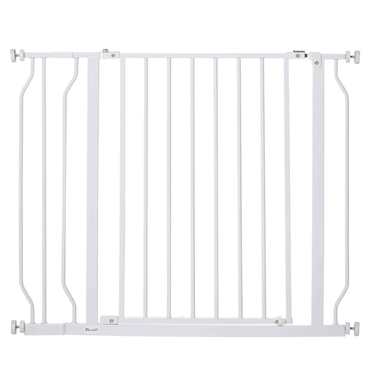 PawHut veiligheidshek, 95L x 3B x 76H cm, staal, ABS, wit