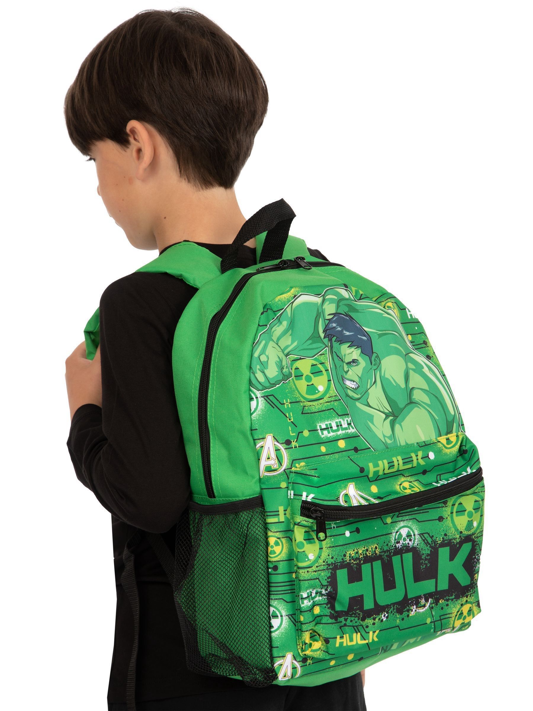 Character Marvel Hulk Backpack Lunch Bag And Water Bottle Set