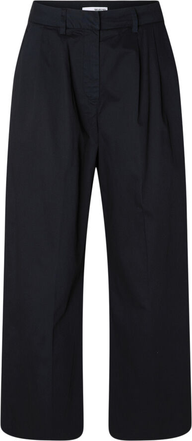 Selected Femme SLFMERLA HW EXTRA WIDE PANT Mørkeblå
