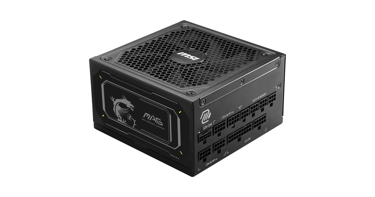 MSIMAG A1000GL PCIE5 II modulaire 1000 watt voeding   (Zwart, 1x 12V-2x6, 4x PCIe)