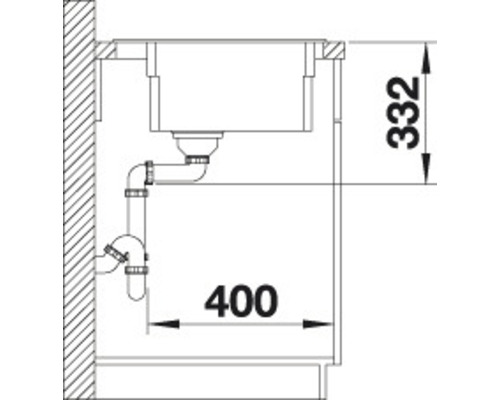 Blanco ETAGON 6 spoelbak, 600 x 510 mm, wit, 524533