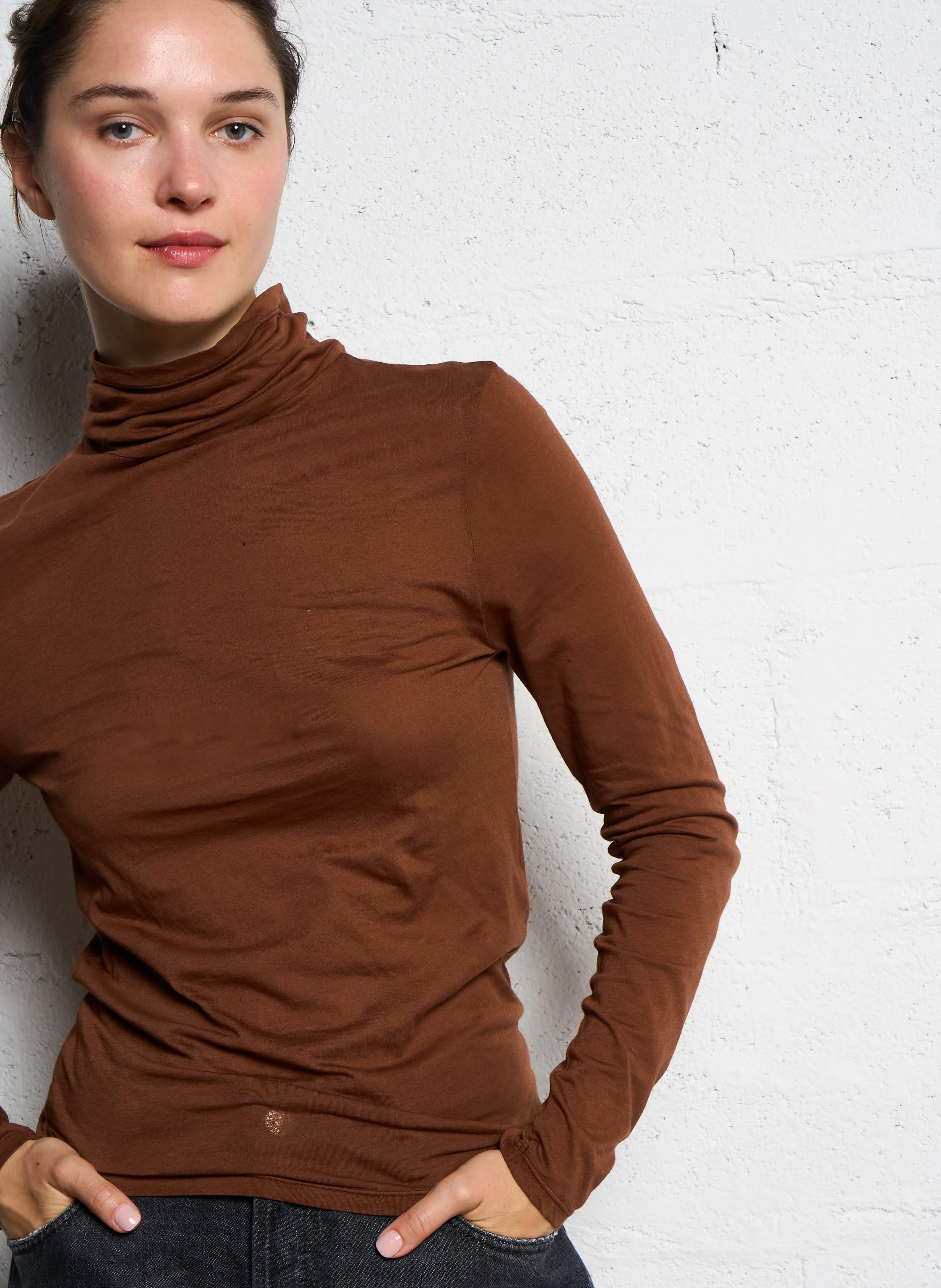 LOIC - Sous-pull en coton | Marron