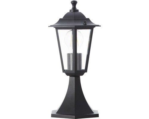 Buiten sokkellamp, 1-lichts, H 36,3 cm, Carleen, zwart