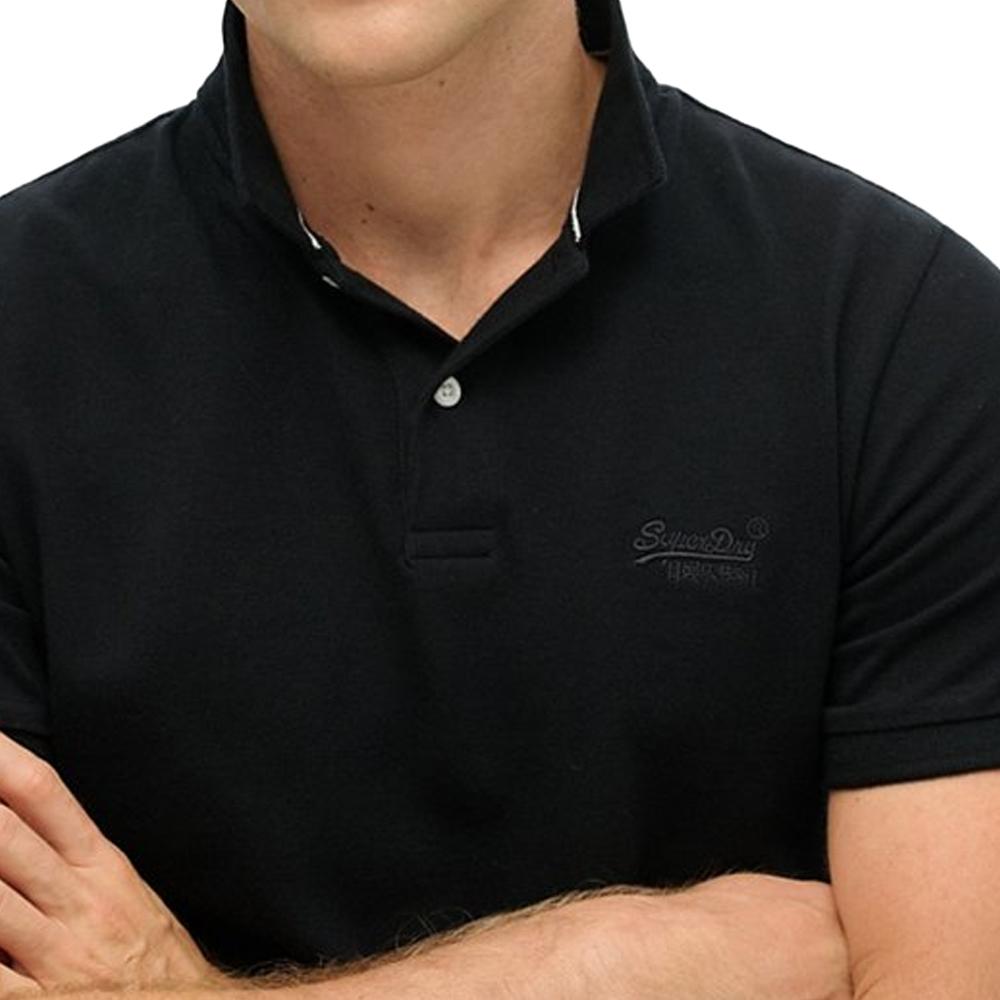 Superdry Polo Noir Homme Superdry Classic Piques02A
