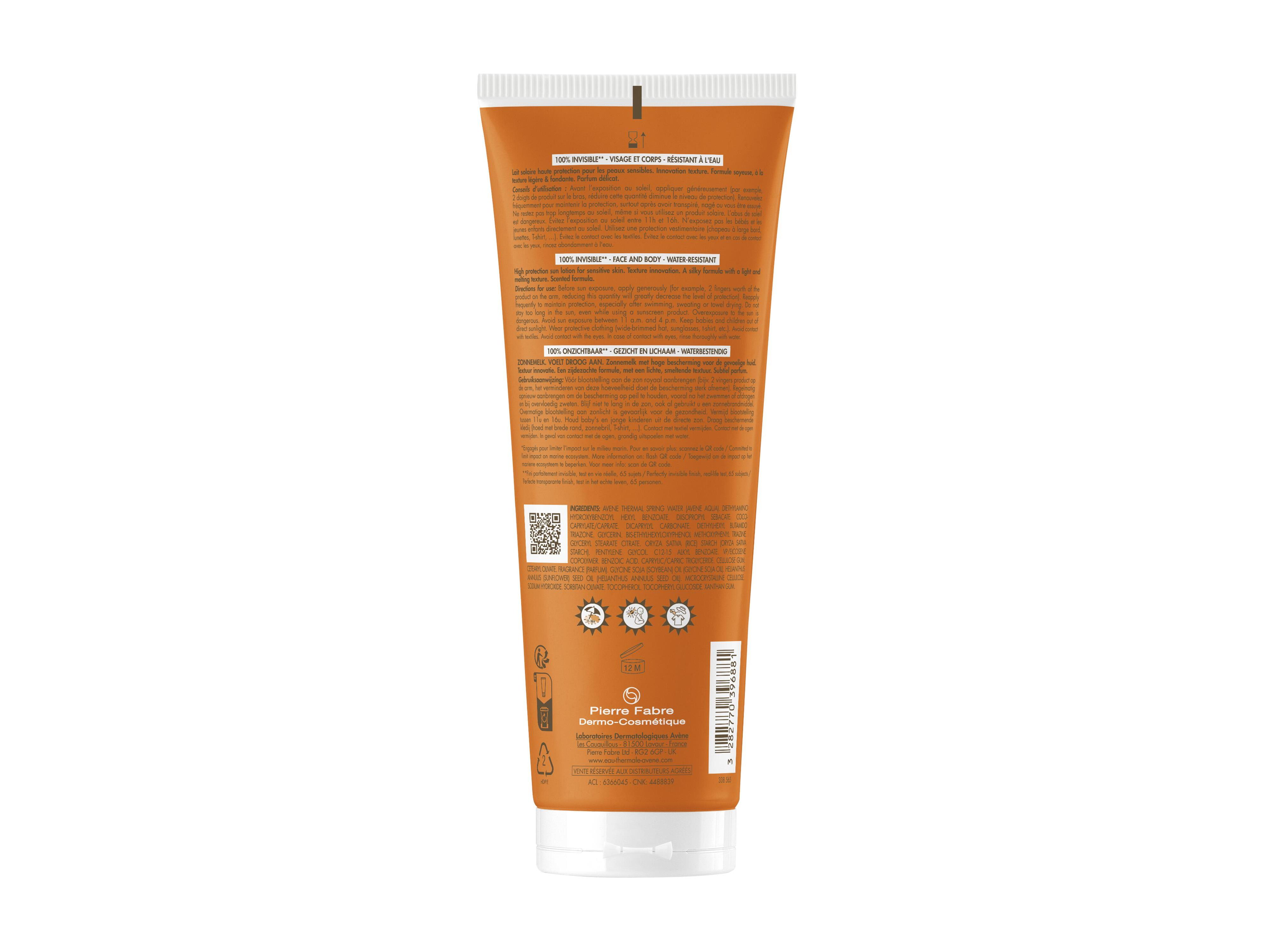 LEITE AVENE SOLAR INVISÍVEL SPF 50  250 ML