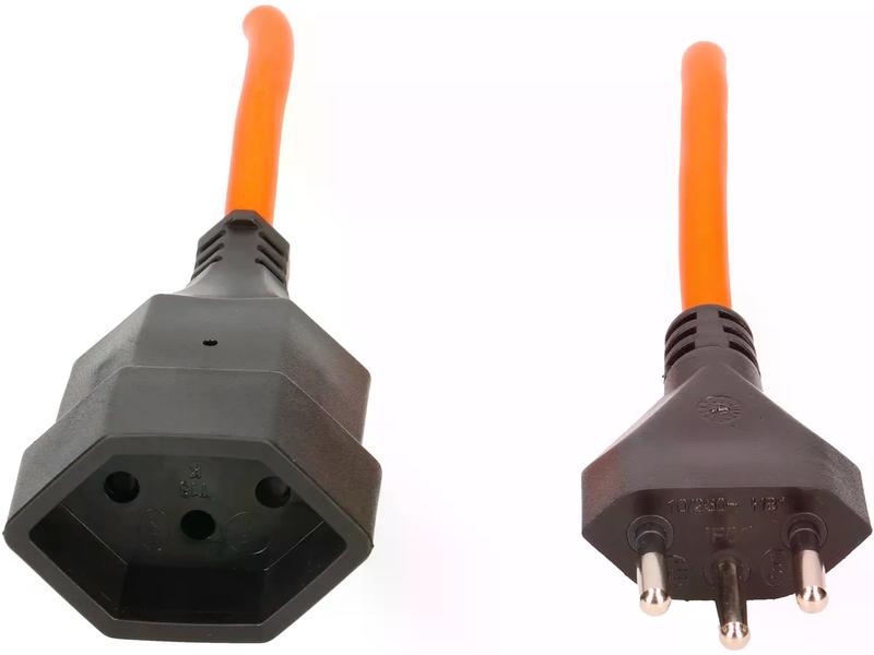 Max Hauri Verlängerungskabel 25 m T13 - T12, Orange 25 m langes Verlängerungskabel mit T12-Stecker und T13-Kupplung