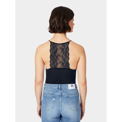 Damen-Spitzentop, Dunkelblau
