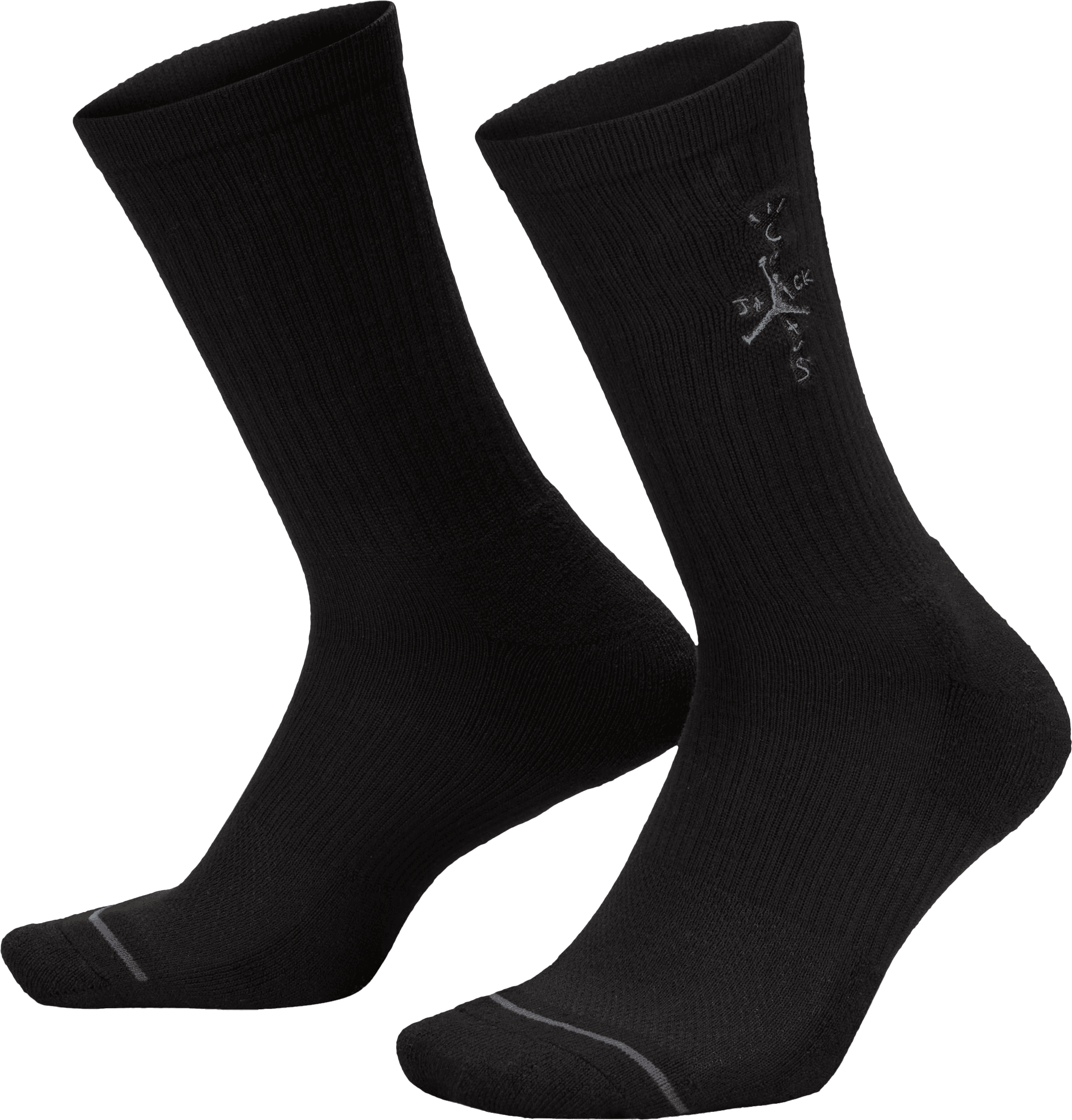 Jordan X Travis Scott Cushion Crew Socken Schwarz F010