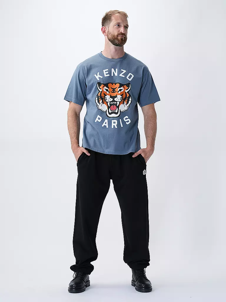 KENZO T-Shirt LUCKY TIGER hellblau