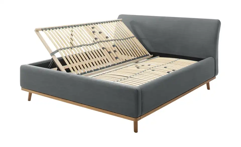 Polsterbettgestell Merla Anthrazit 160 cm