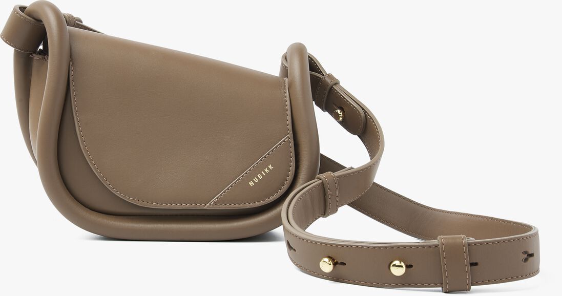 taupe nubikk schoudertas bobby mini bag ii