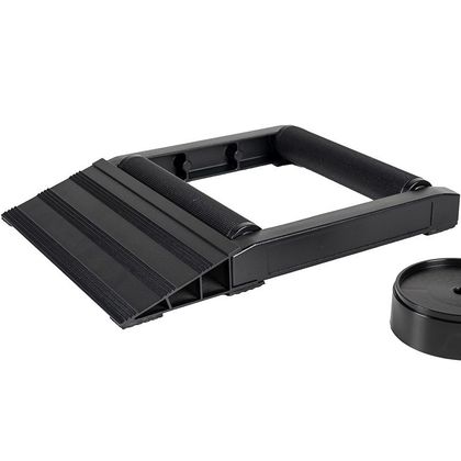 Support KOOROOM SOCLE ALU À ROULEAUX POUR ENTRETIEN CHAINE Universel - Noir