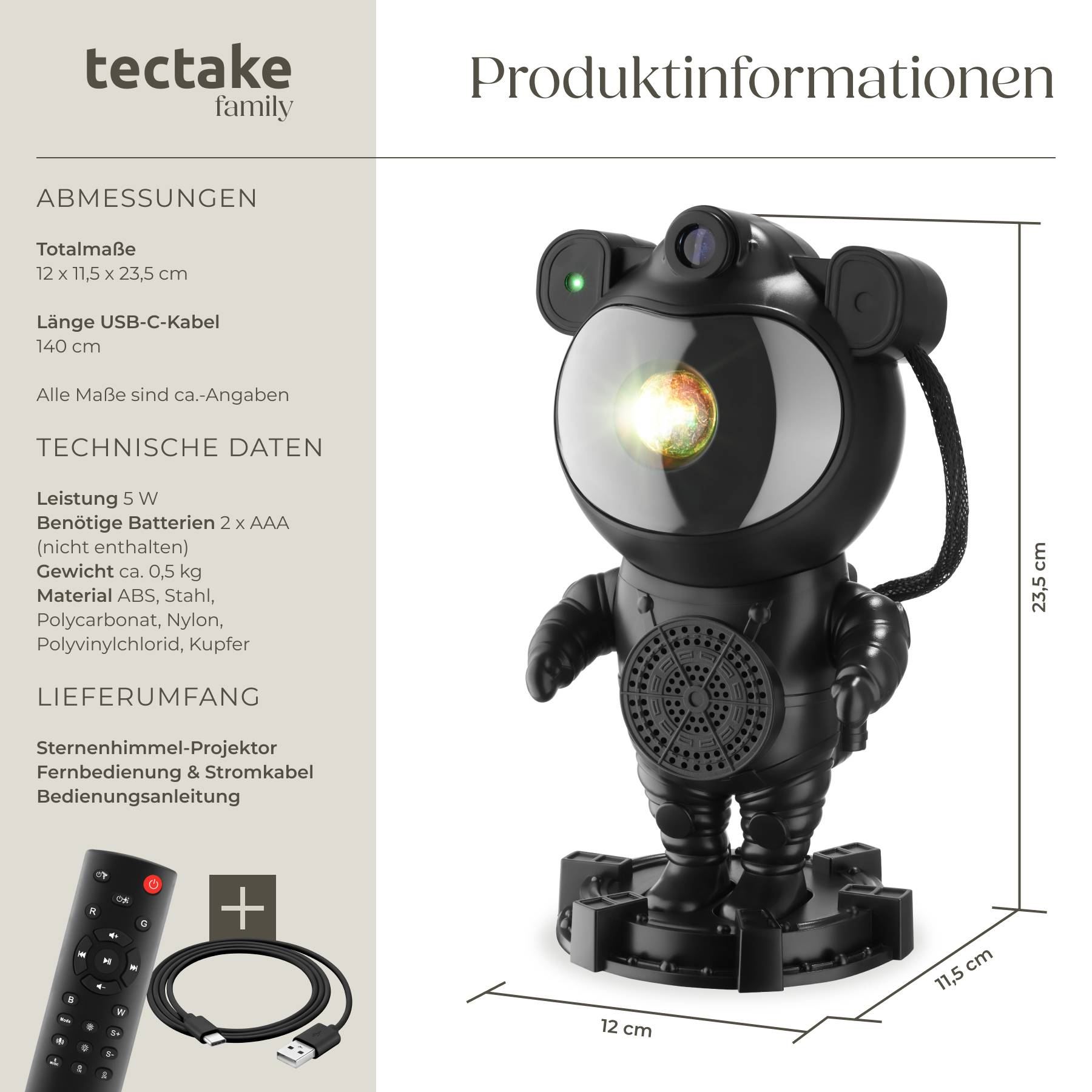 LED-Sternenhimmel-Projektor Astronaut