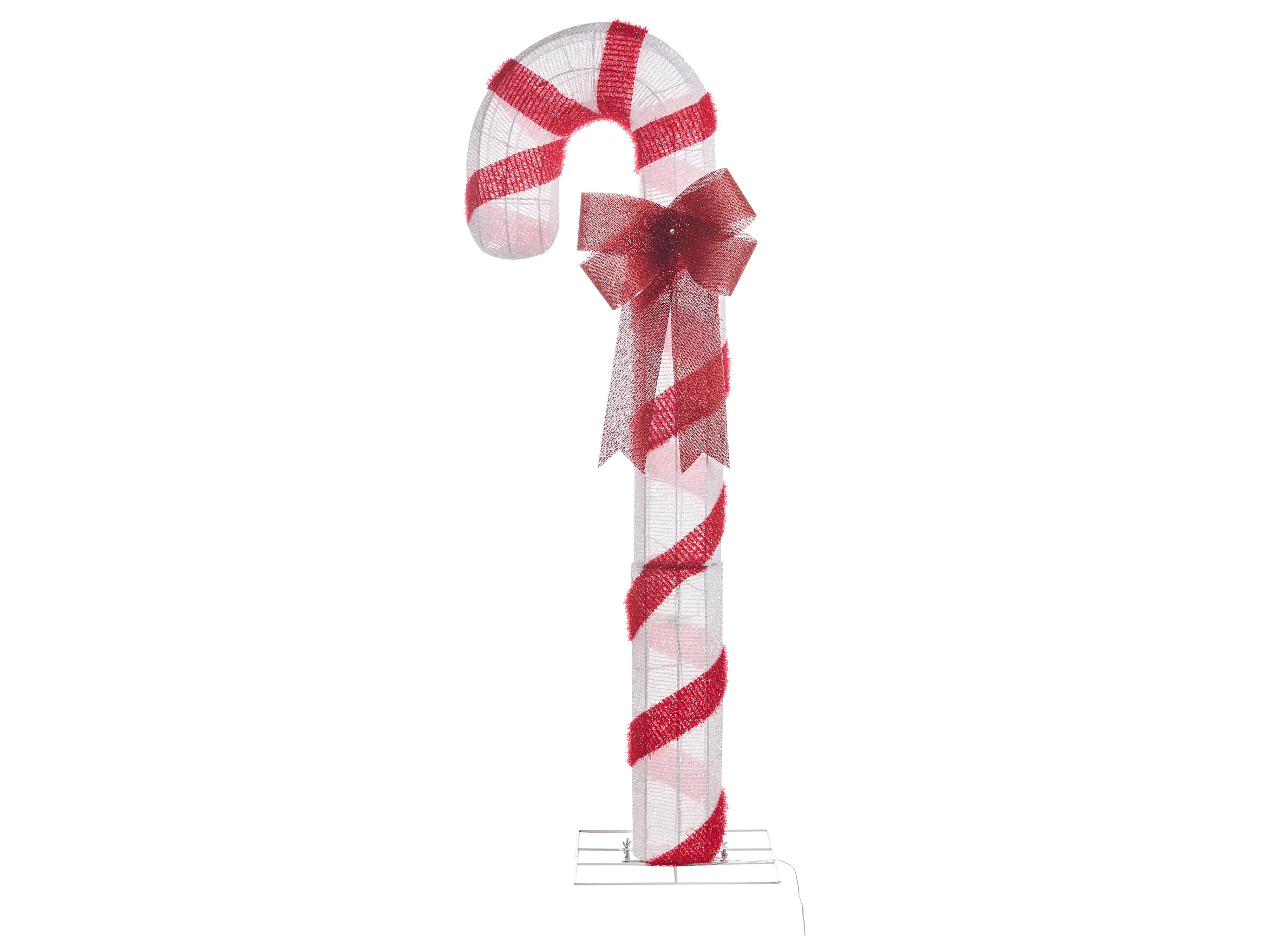 Buitendecoratie LED ALARNI Zuurstok 150 cm Rood