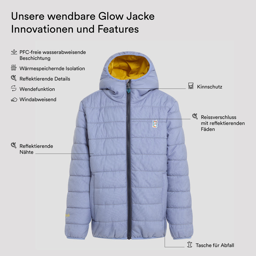 Glow wendbare PrimaLoft Jacke - upcycled