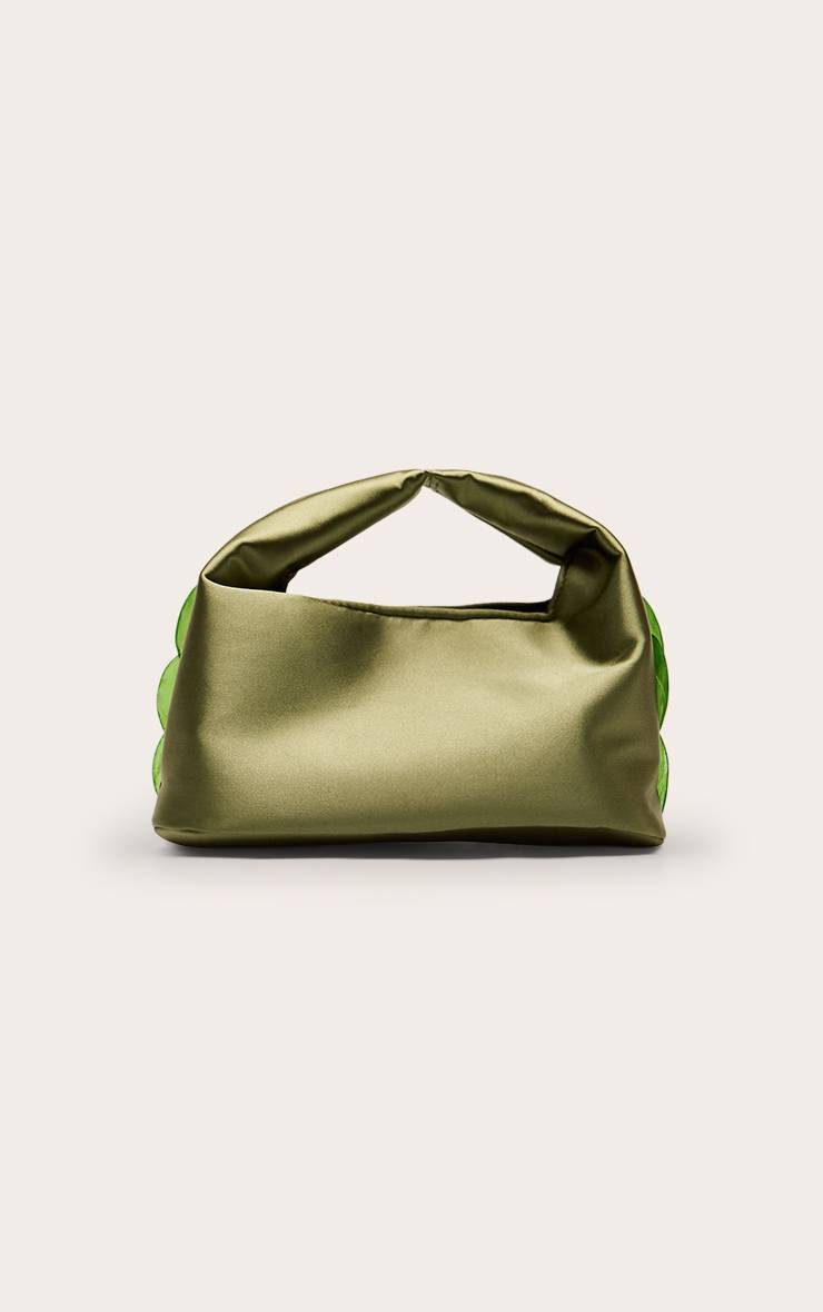 Vert Olive Sac À Main Orné De Coquillages