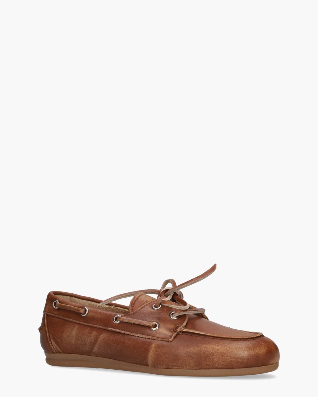 Posa Boat Loafer Cognac Dames Veterschoenen