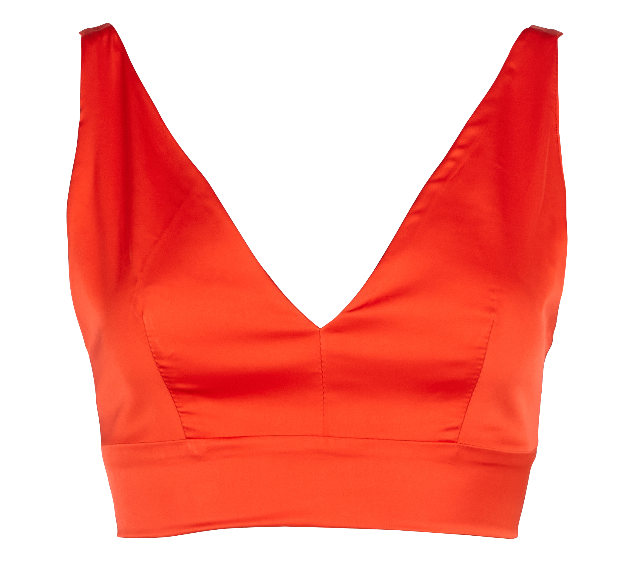 Crop top col V dos nu | Orange