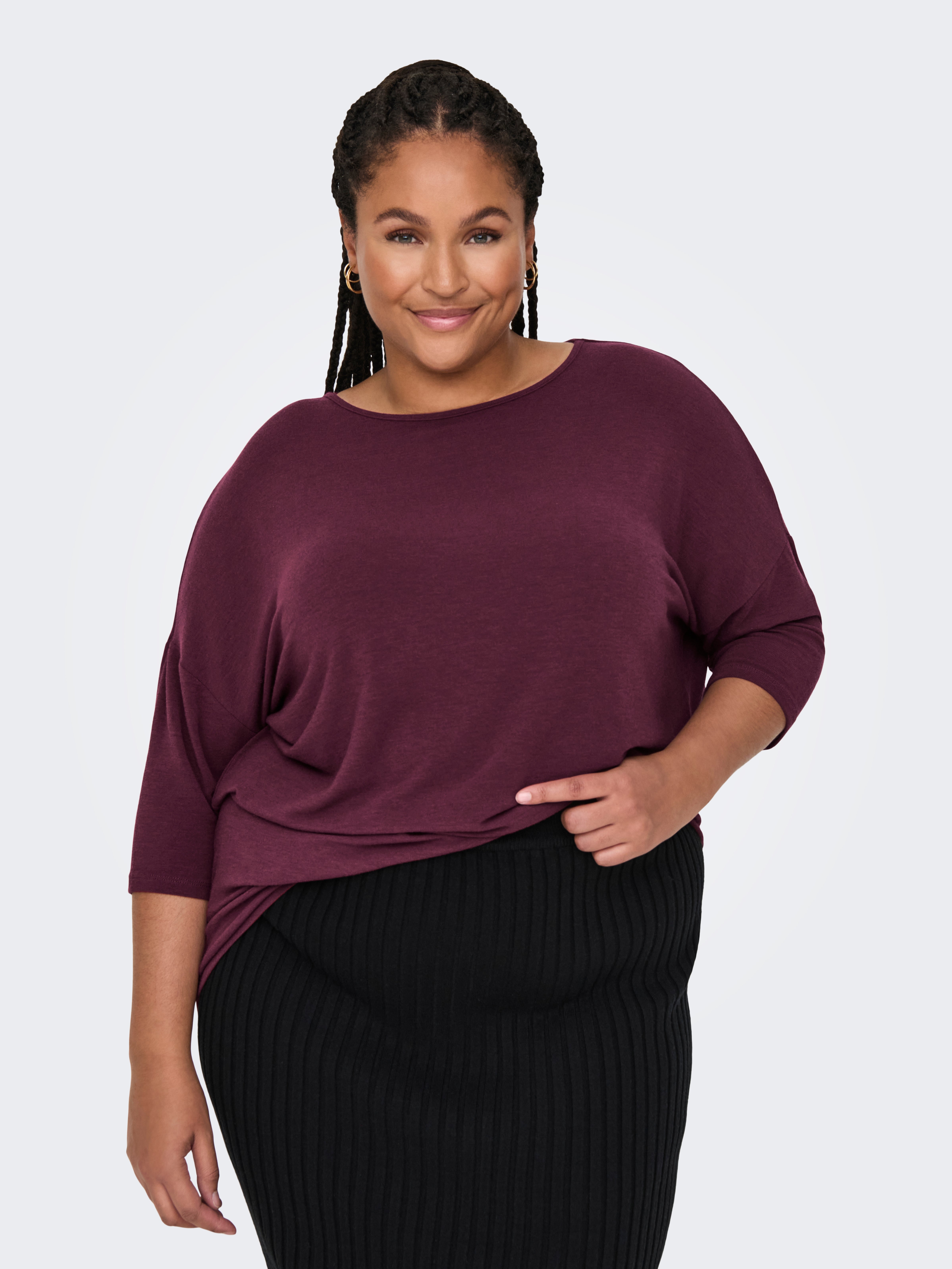 CARLAMOUR Top Burgundy