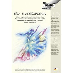 Bloc huile et acrylique, A4, 290 g/m2, 10 feuilles