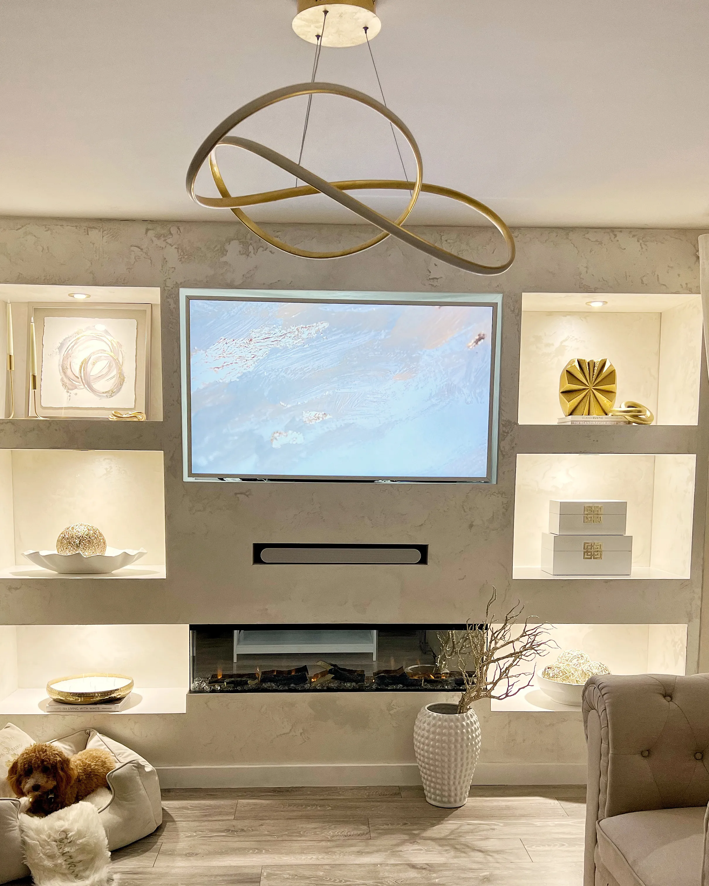 LED hanglamp TUMEN Metaal Goud