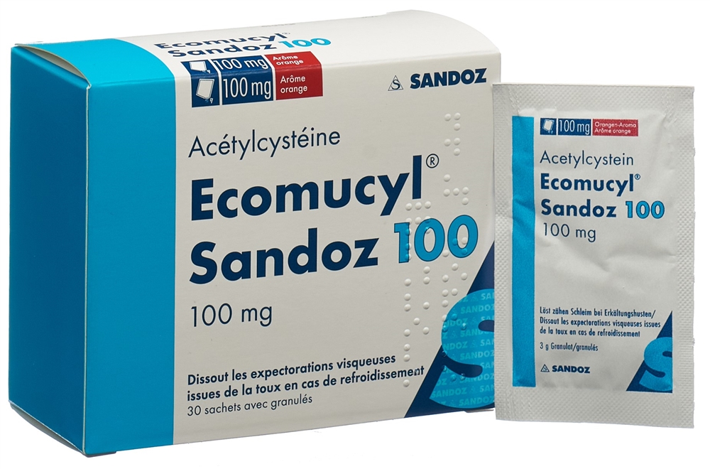 ECOMUCYL Sandoz Gran 100 mg Btl 30 Stk