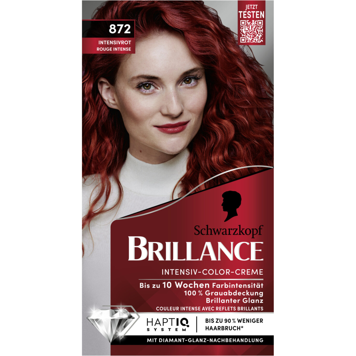 Schwarzkopf Brillance Intensiv-Color-Creme 872 Intensivrot