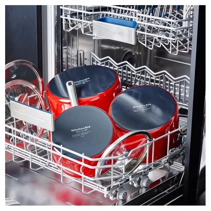 KitchenAid Pannenset 5 delig met Garde en Sauslepel - Rood