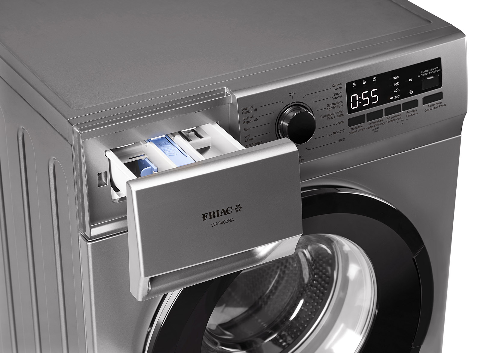 Friac wasmachine WA8402SA - 8 kg - 1400 T/min - Energieklasse A