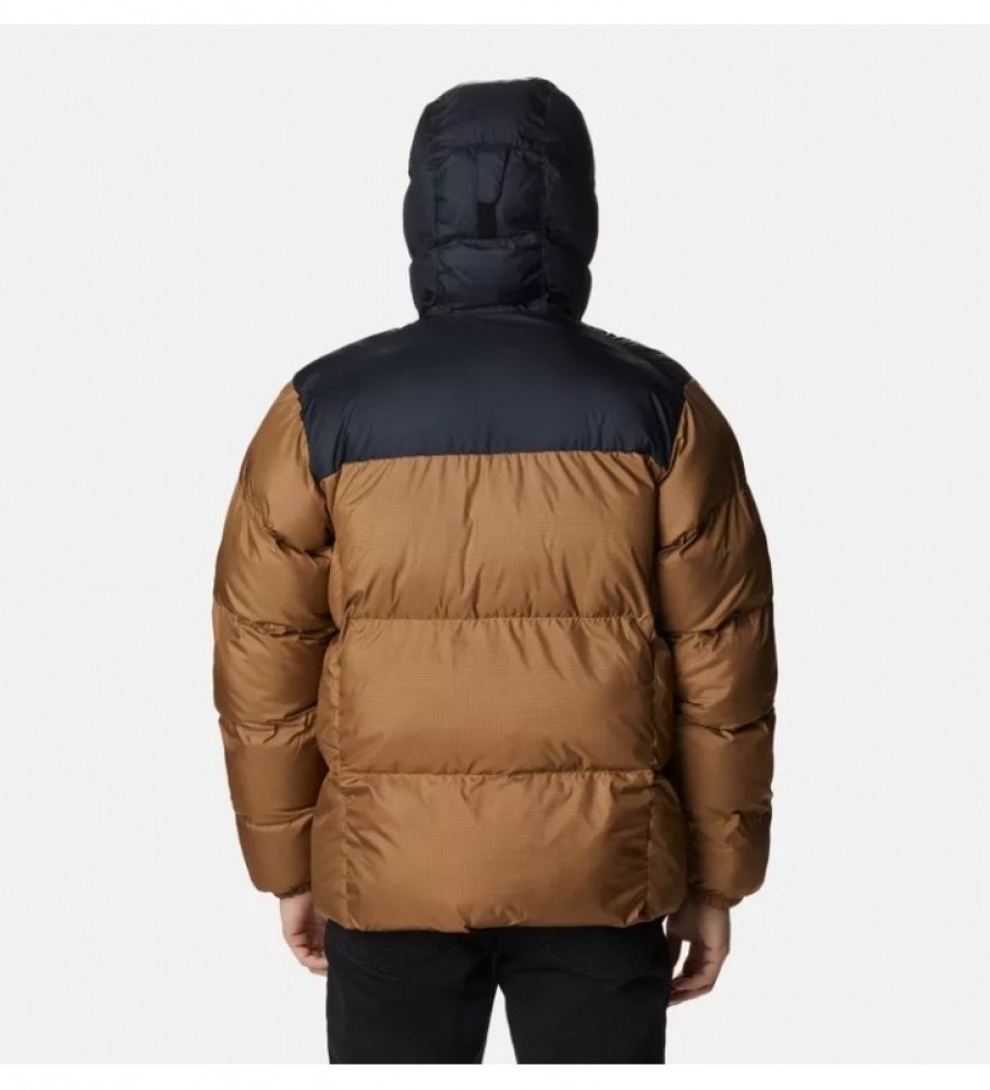 Jaqueta acolchoada com capuz Columbia Puffect marrom