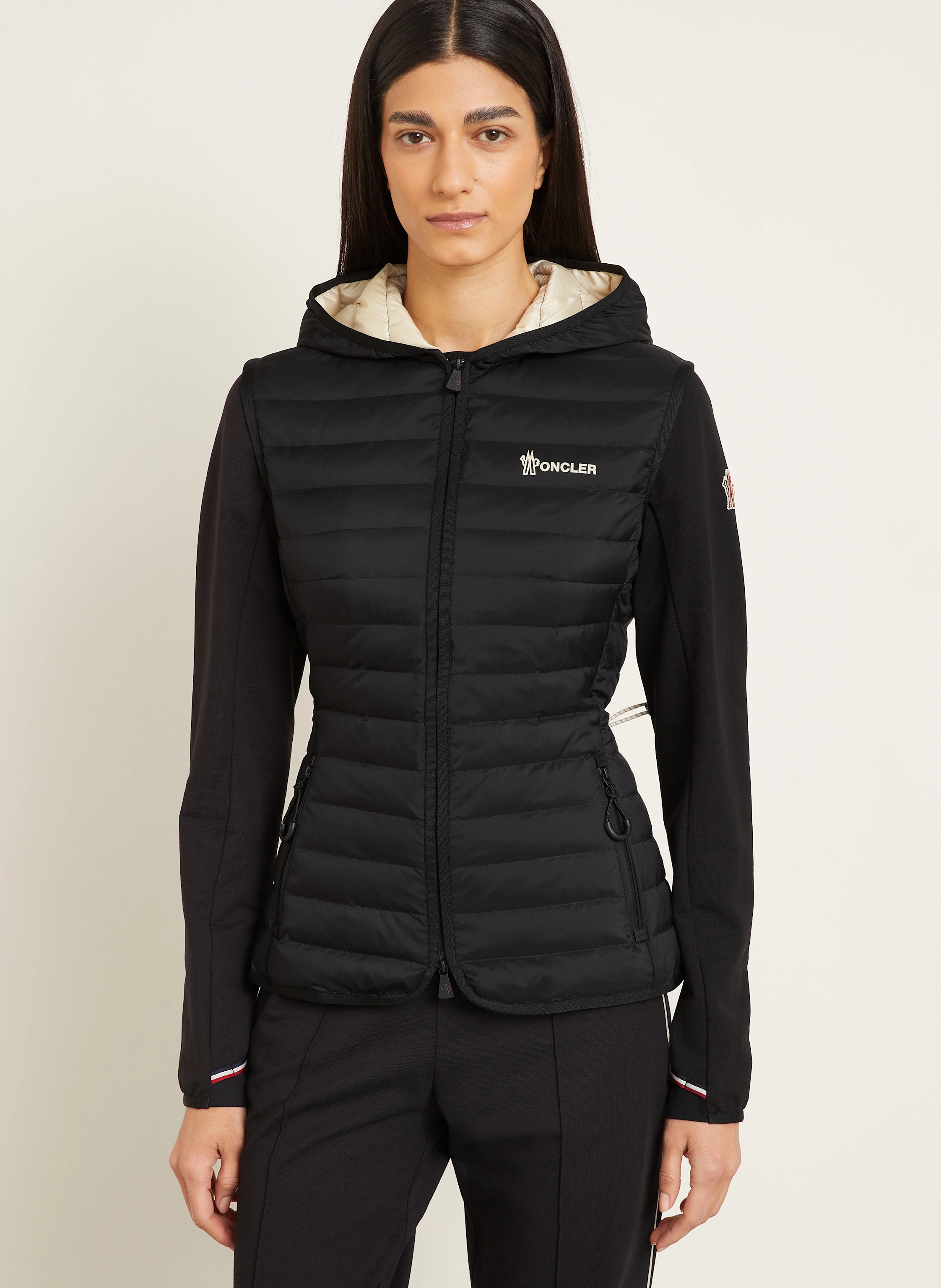 MONCLER GRENOBLE Lightweight-Daunenjacke im Materialmix