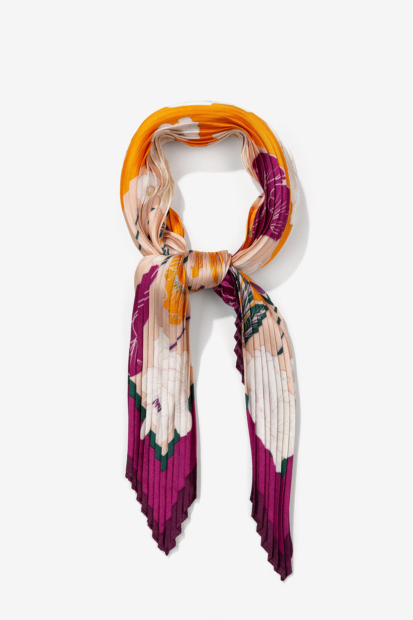 Bandana plissada estampada