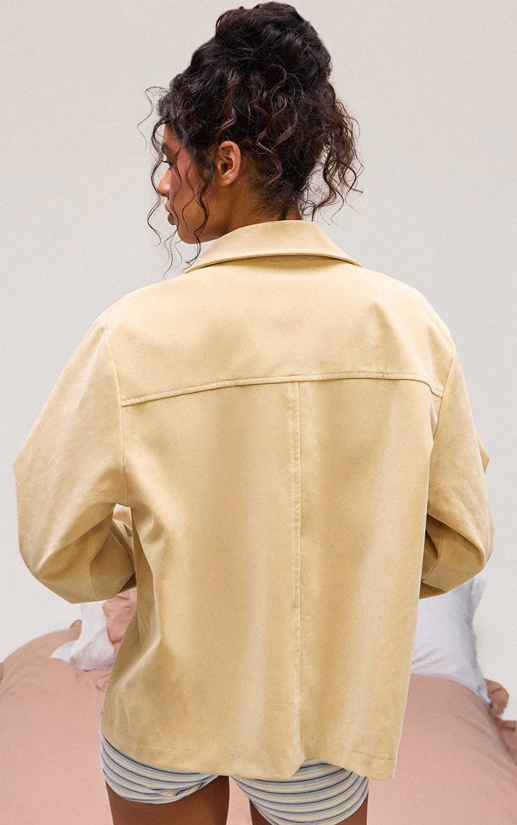 Butter Cream Veste À Panneaux En Synthétique