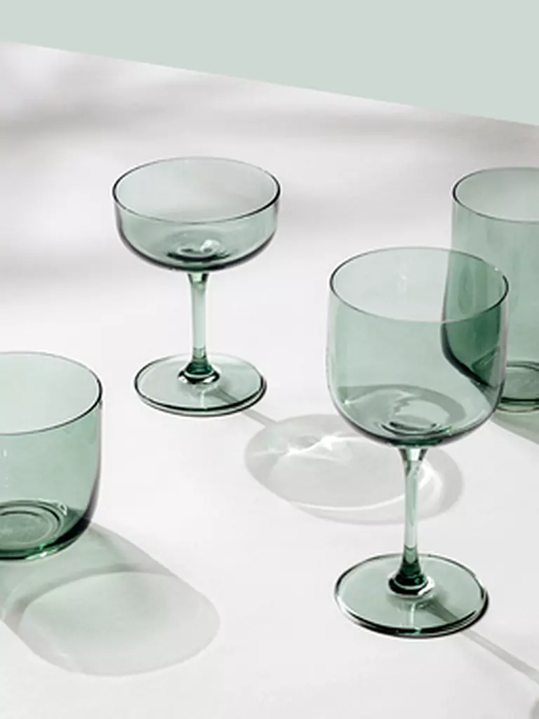 LIKE BY VILLEROY & BOCH Longdrinkglas 2er Set LIKE GLASS 385ml Sage grün