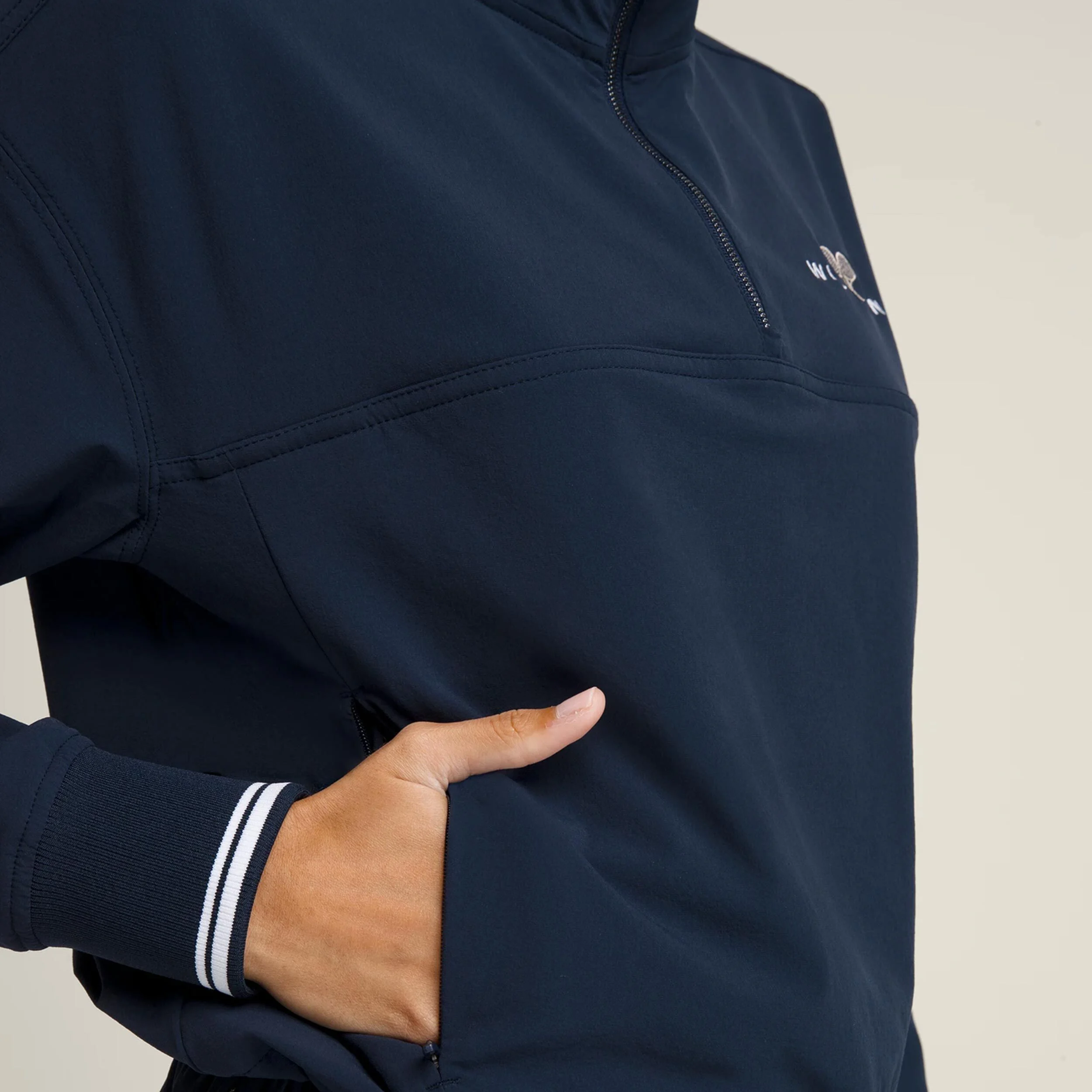 Wilson Davenport Woven Popover Sweat-shirt Femmes - Bleu Foncé
