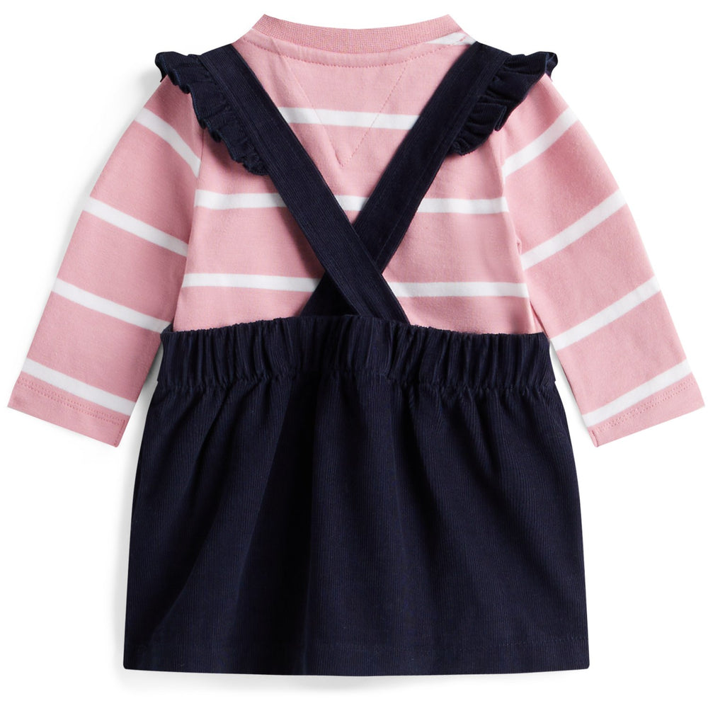Køb Tommy Hilfiger Dark Night Navy Baby Cord Dungaree Kjole Sæt