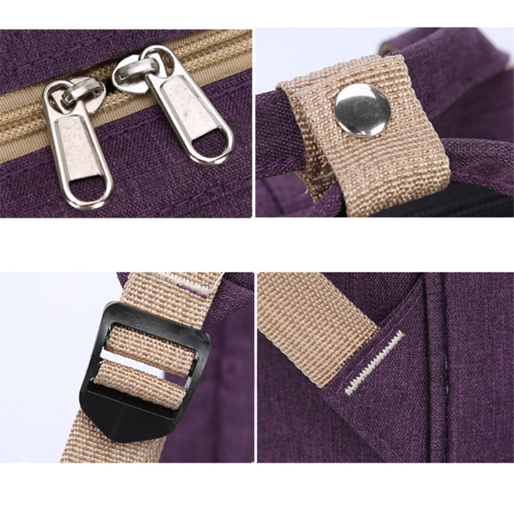 (47x36x12cm) 2in1 Baby Reise Rucksack Wickeltasche   Schlafbett - Grau / Beige
