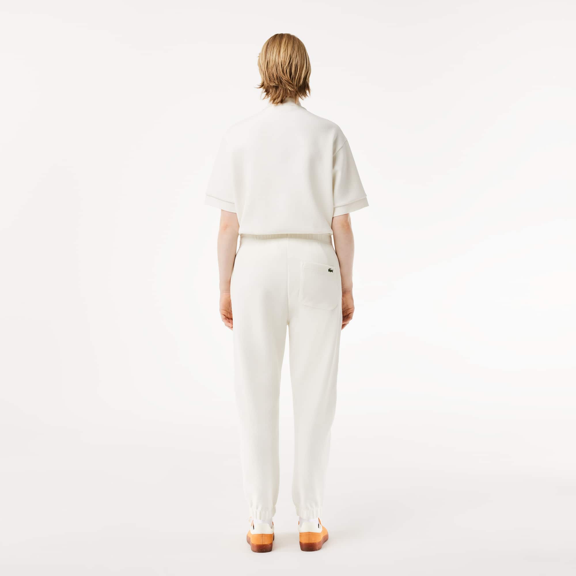Pantalon de jogging Jogger en coton mélangé uni Pantalons de survêtement - Blanc - Lacoste - Femme