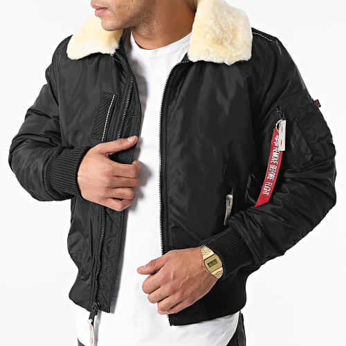 Bomber Col Mouton Injector III Noir